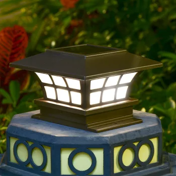 1pcs Outdoor Solar Post Cap Light,Solar Stake Light,Solar Deck Light,For Yard Landscape Decoration,Deck Or Garden In 1
