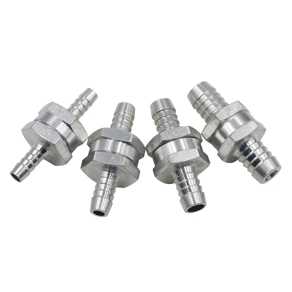 Aluminium Alloy Fuel Non Return Check Valve One Way Petrol Diesel for Car Automobile Helicopters Ships Motorcycles