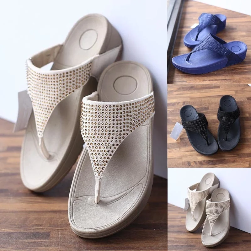 

YRZL Summer Women Flip Flops Casual Beach Sandals Indoor Bathroom Slippers Women Platform Shoes Comfortable Soft Sole Slippers