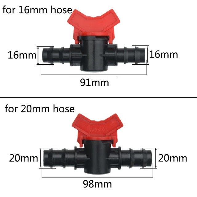 Csepegtető Öntöző Kapcsoló Szelep Dupla Hím Szögesgondozási Szelepek 16 Mm -Es 20 Pe Tömlő Kerti Cső Waterstop -Hoz Az Off Kapcsolón - Image 4