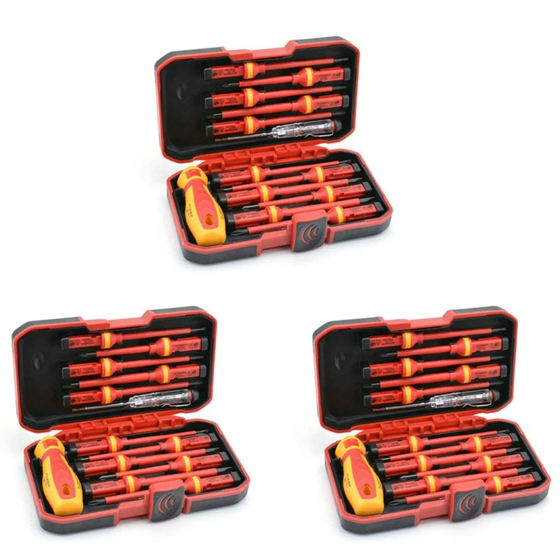 

Promotion! 39 Pcs VDE Insulated Screwdriver Set CR-V High Voltage 1000V Magnetic Phillips Slotted Torx Screwdriver