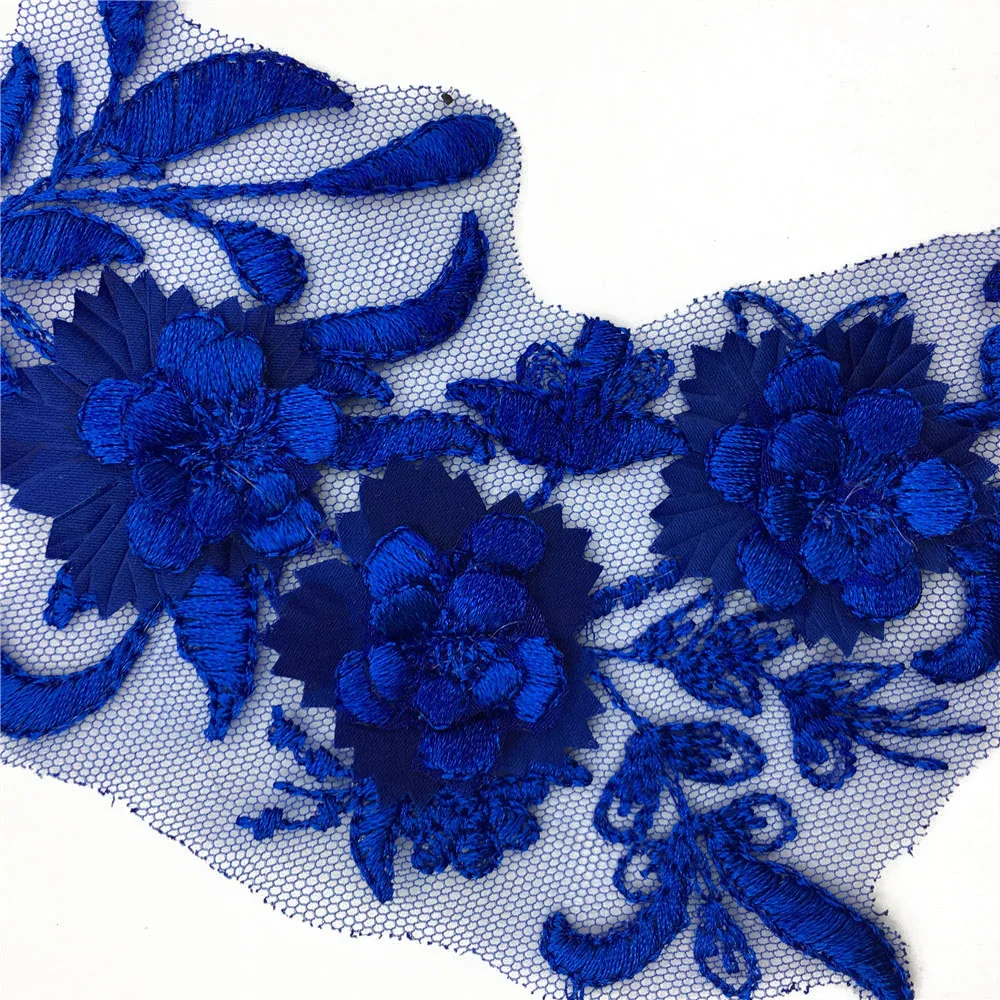 Lace Fabric Lace Garment Accessories Lace Sewing Supplies Lace Decoration Lace Accessories Lace Sewing Accessories 3D 1 Pair Craft Supplies Trim Wedding Dress Decoration Sewing On Lace Embroidered Fabric Needlework Applique