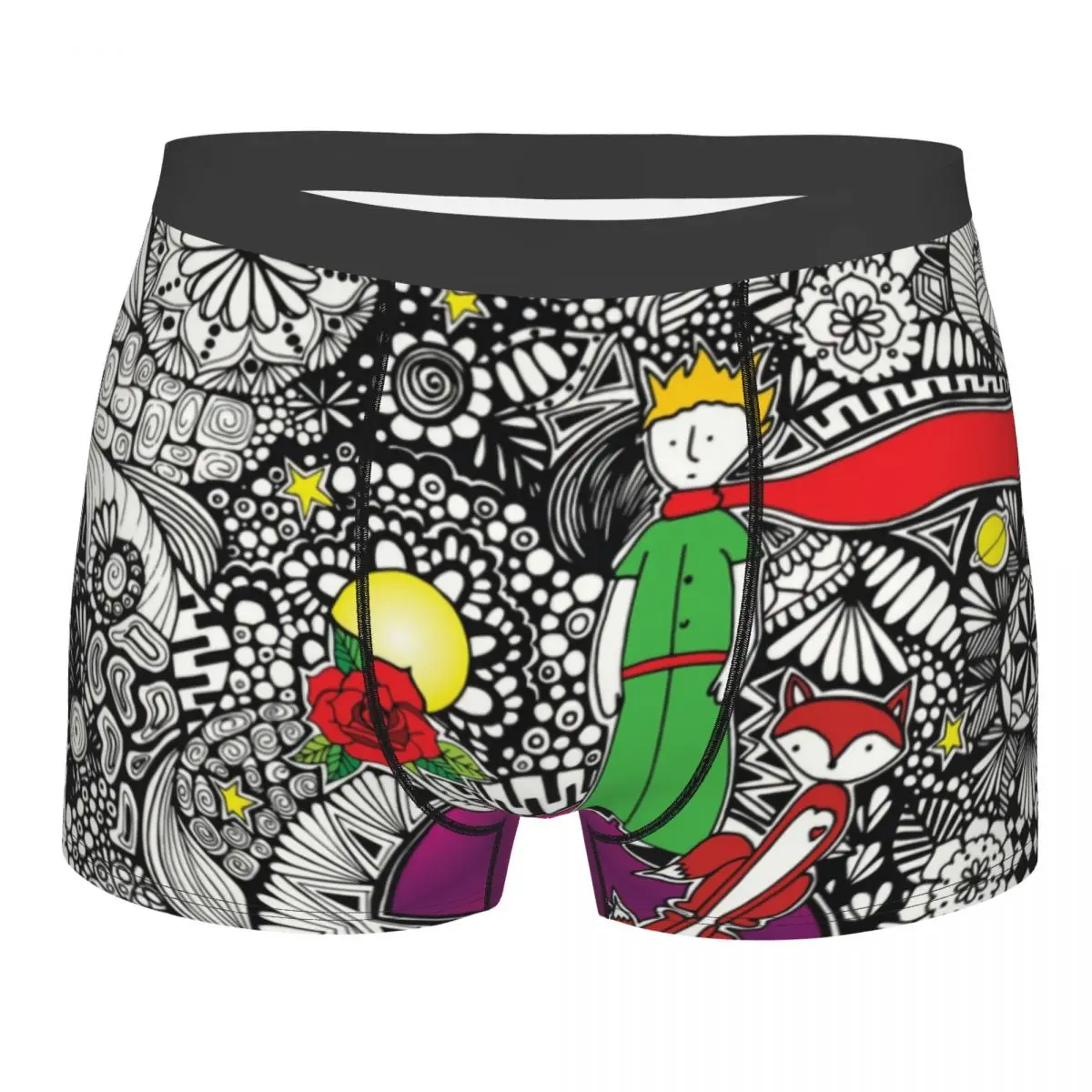 

Funny The Little Prince Fairy Tale Boxers Shorts Panties Male Underpants Breathable France Fantasy Fiction Briefs Underwear