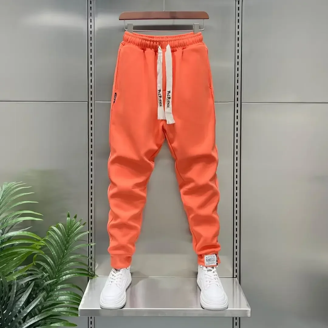 Orange Plaid Men's Joggers