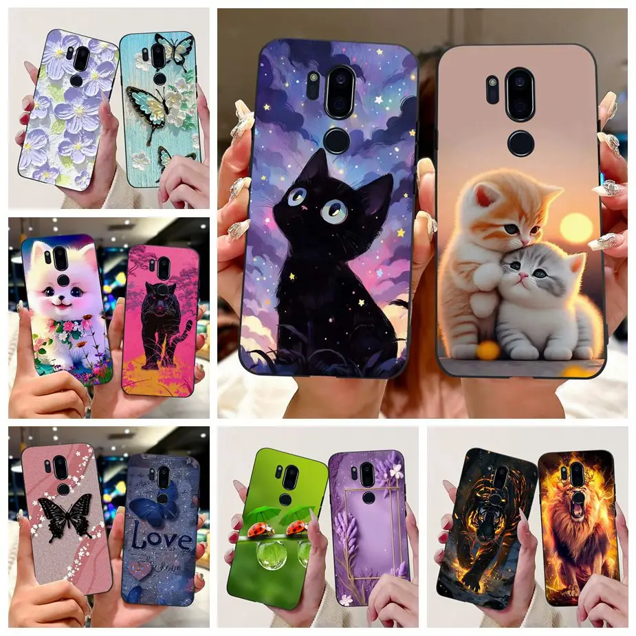 Cute Cat Luxury Painted Soft Slim Phone Case - Stylish Protective Cover
