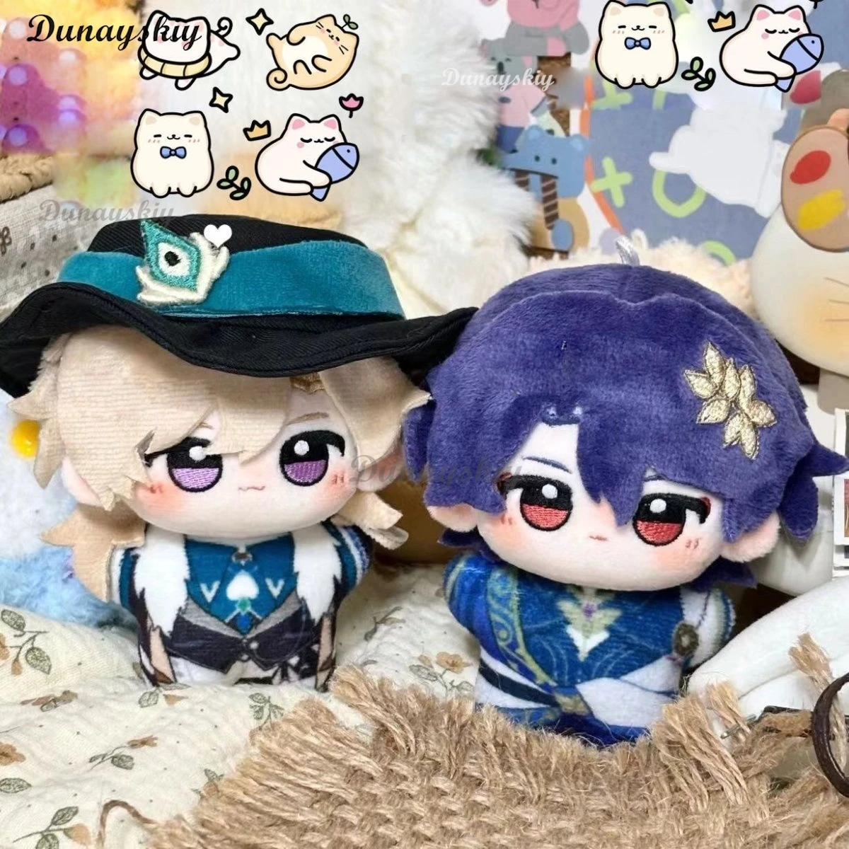 

10CM Game Anime Honkai: Star Rail Cosplay Aventurine Dr. Ratio Soft Plush Adorable Pendant Key Chain Gifts