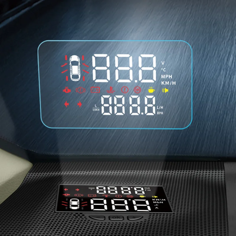 

Автомобильный проектор на лобовое стекло HUD, проектор на лобовое стекло для Toyota Land Cruiser 2016-2018, полнофункциональный экран для вождения