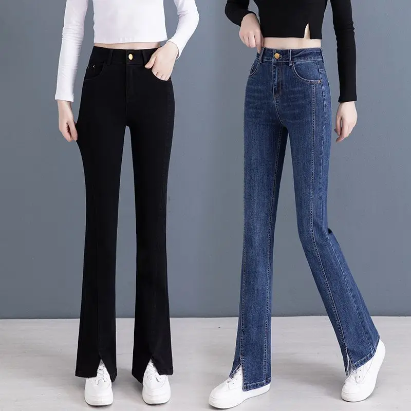 Women's Autumn and Winter New Fashion Elegant High Waist Solid Color Casual Versatile Western Comfortable Youth Popular Pants
