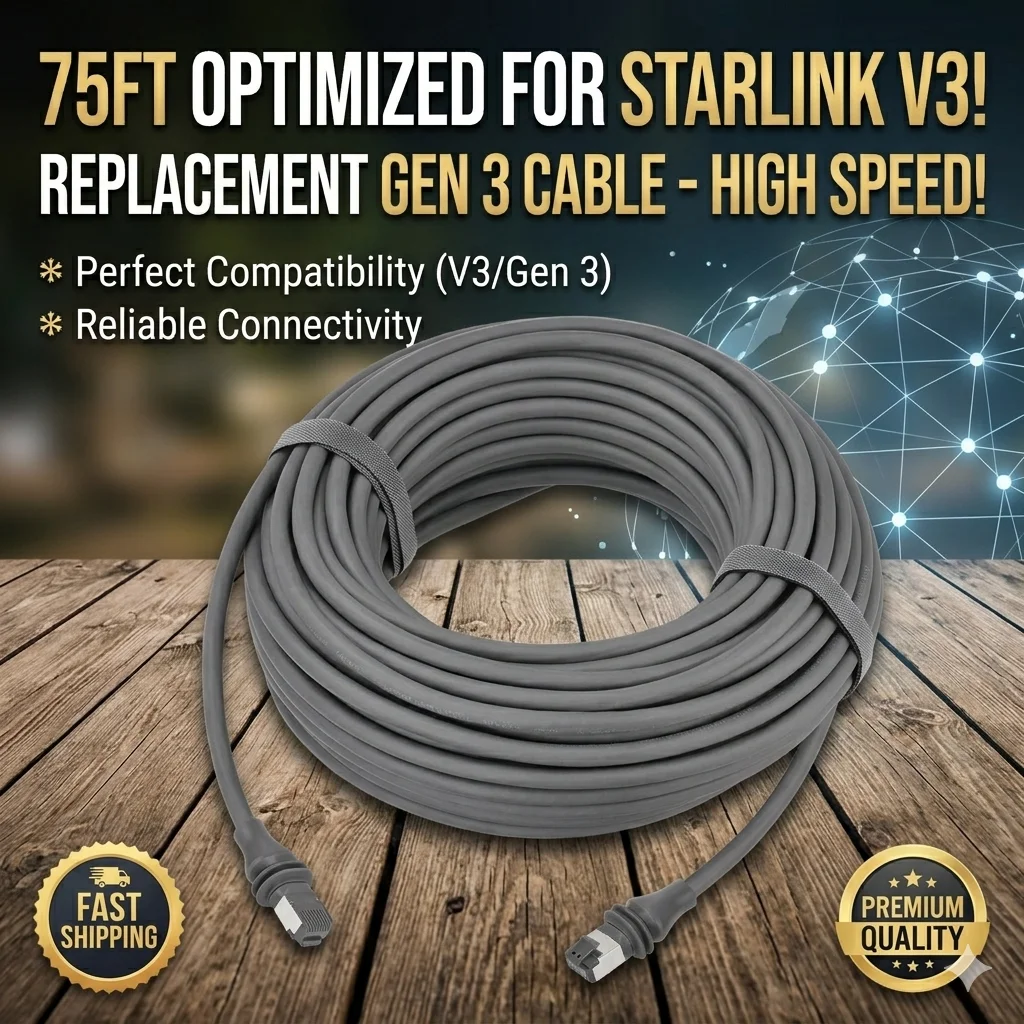 Cat6E Ethernet Cable for Starlink Satellite Internet