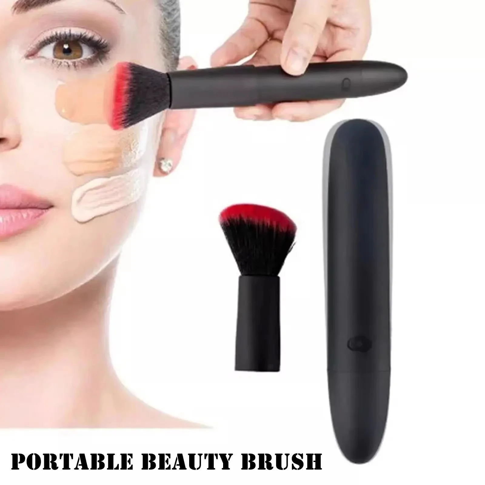 Description Picture 3 of itemElectric Makeup Brush 10 Gears Rechargeable Multifunctional Blush Brush Face Brush Comfortable Soft for Home Travel Makeup