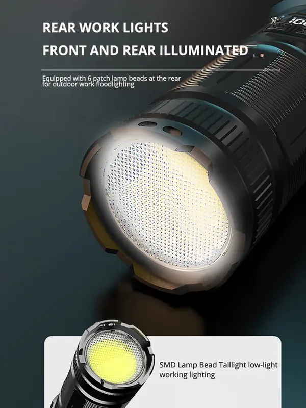 9900000LM Ultra Bright Torch Built-in Battery Flash Light Emergency Spotlights 9km 2500W Most Powerful Led Flashlights Tactical - Image 4