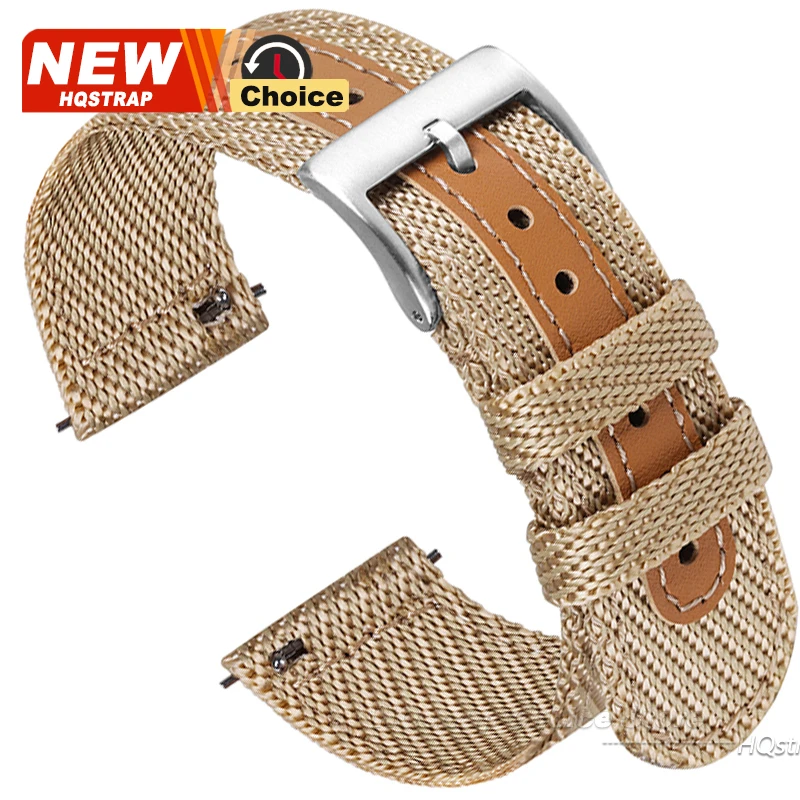 Quick Release Nylon Woven Universal Watch Strap - Men's & Women's Replacement Watchband