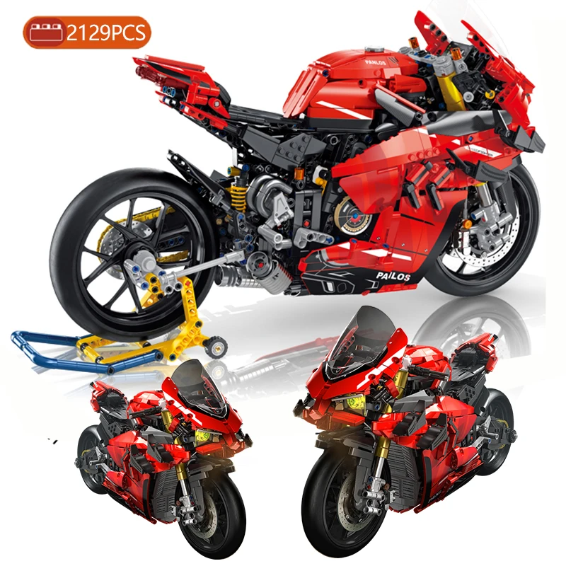 2129pcs-1-5-City-Technical-Motorcycle-Moto-Car-Model-Building-Blocks ...