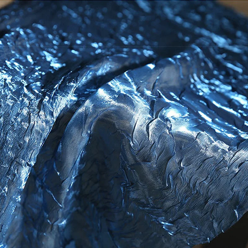 50cm Water Ripple Crepe Fabric Creative Irregular Wave Pleated 3D ...