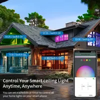 Smart WiFi LED Ceiling Light 24W Cozylife APP Control Voice Control Round Panel Ambient Lamp AC85-265V Works Alexa Geogle Home - Image 2