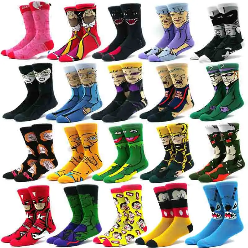 

2023 Funny Socks Hot Selling High Quality Anime Socks Men's Women's Funny Socks Personality Fashion Men's Socks Cartoon Socks