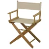 Wide Director Chair Solid Oak Frame Extra-Wide Seat Color Options 4