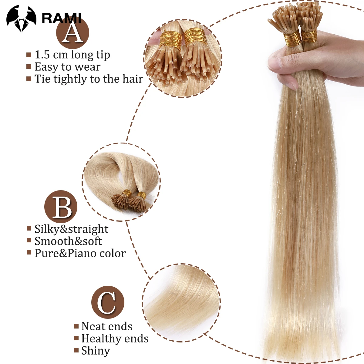 Keratin Treatment Human Hair Extensions Keratin Tip Keratin
