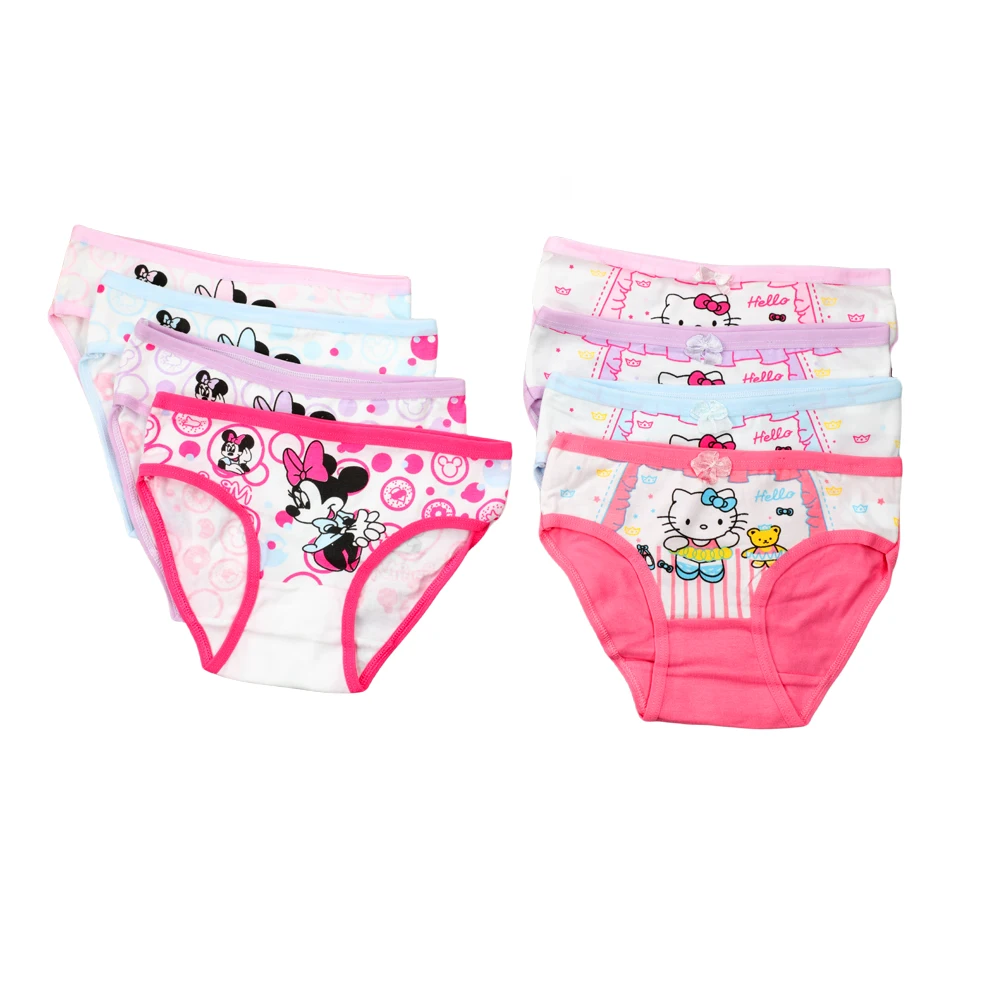 2Pcs/Bag 2-10Y Girl Underwear Minnie Cotton Cartoon Children knickers Girls Underpants Kids Panties flat angle Panty Brief girls underwear children underwear