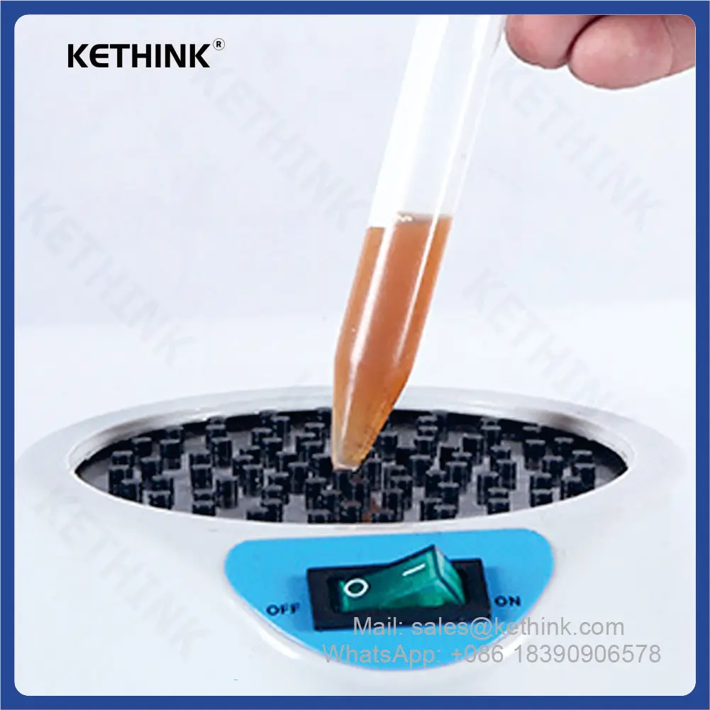 KT-XW-80A Lab Use Electric Mini Vortex Vial Shaker Machine 100mm Rubber Plate 0-3000rpm