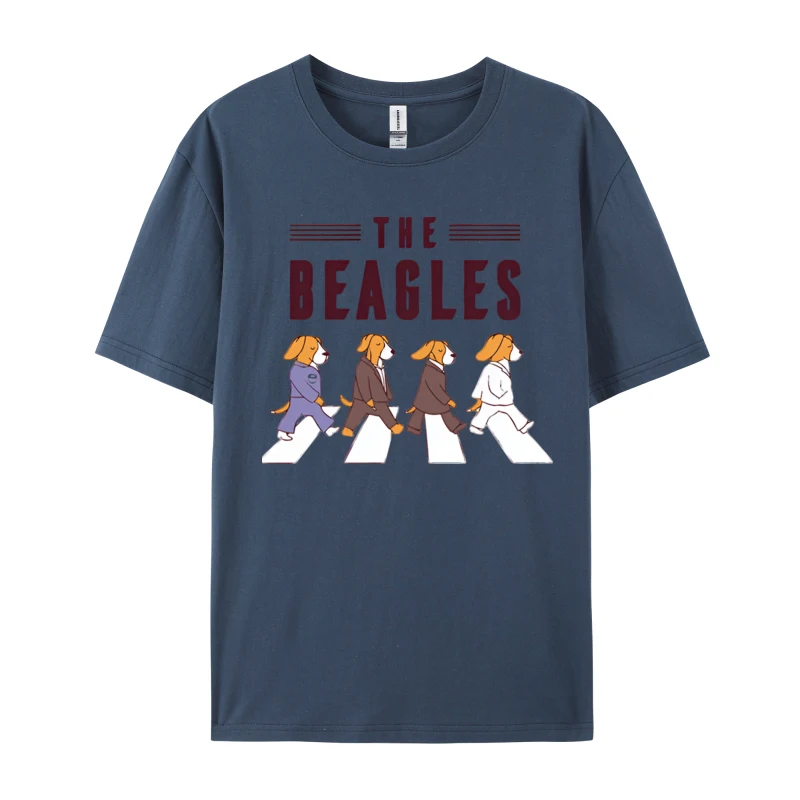 TheBeaglesDogVintage Prevailing Short Sleeve Funny T Shirts Pure Cotton Crew Neck Men Tees Custom Tops & Tees Father Day TheBeaglesDogVintage navy