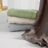 Kangobaby #My Soft Life# Solid Color Bamboo Cotton Baby Muslin Swaddle Blanket Newborn Bath Towel Infant Quilt Size 120x110cm 5
