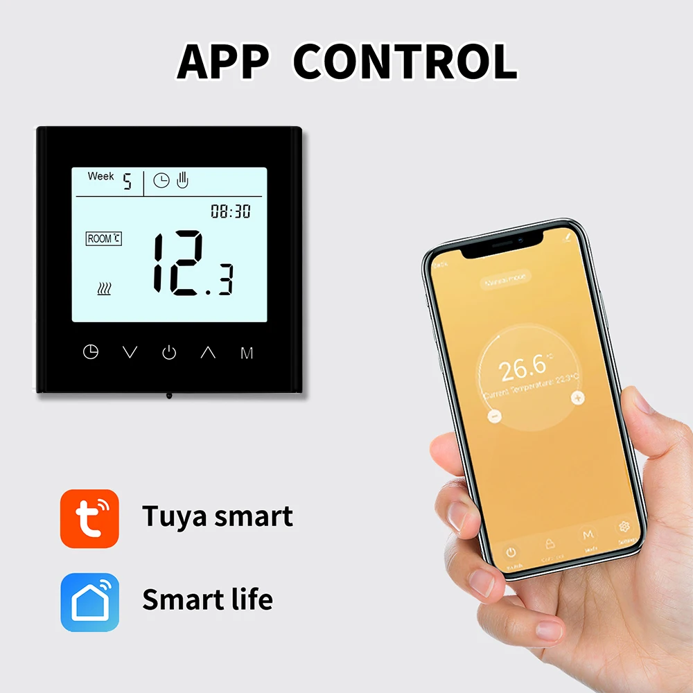 MINCO HEAT MK100 Smart Tuya WiFi Warm Floor Thermostat for Electric Heating  Temperature Controller Gas Boiler Water Heating - AliExpress