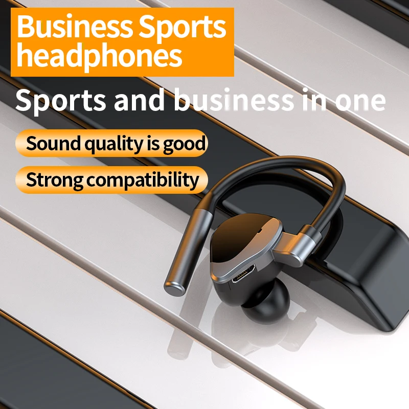 Mini Business Wireless Headphones Bluetooth 5.2 Wireless Earphones HIFI Bass Noise Cancelling Sports Music Gaming Single Earbuds