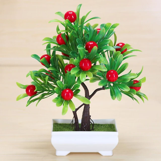 Bonsai artificiale plastica finto arancio albero simulazione decorativa  fiore in vaso colore brillante Bonsai frutta decorazioni per la casa per  Desktop - AliExpress