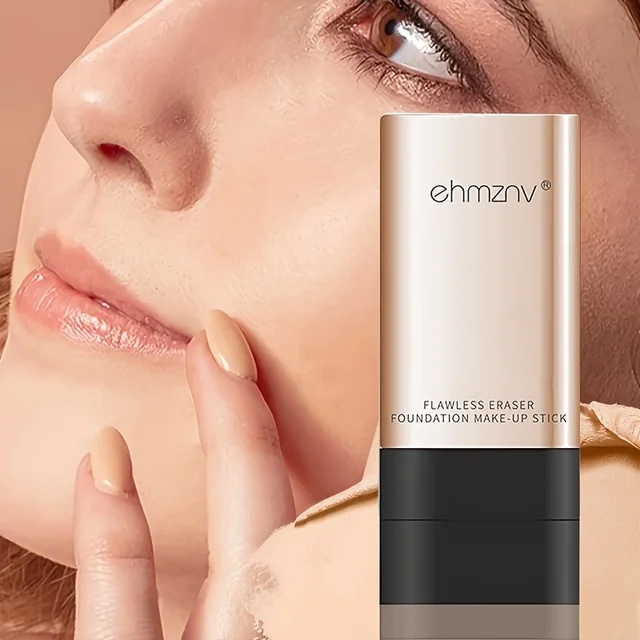 Long-lasting & Moisturizing CC Cream Foundation Stick | Natural Appearance, Light Texture, Waterproof & Sweat-proof, Brush