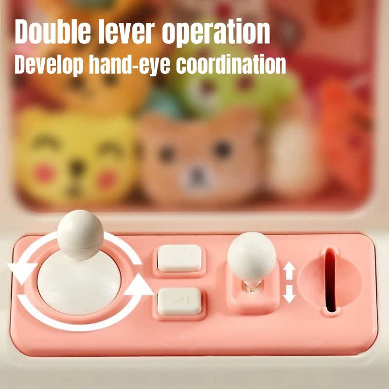 Mini Claw Machine Toys for Kids DIY Prizes Gashapon Coin Operated Play Game Arcade Crane Doll Machines Children Christmas Gifts 4