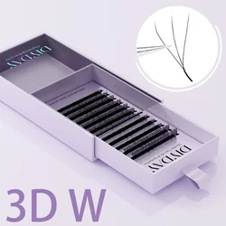 DIYDAY Double Tips W - Shaped Natural Soft Eyelash Extensions - 7mm (3D W LASH EXTENSION)