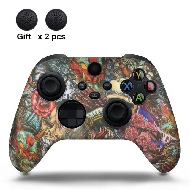 Silicone Case For Xbox Series X/S Controller Protective Skin Gamepad Rubber Skin Thumb Grips Cap Joystick Cover Shell