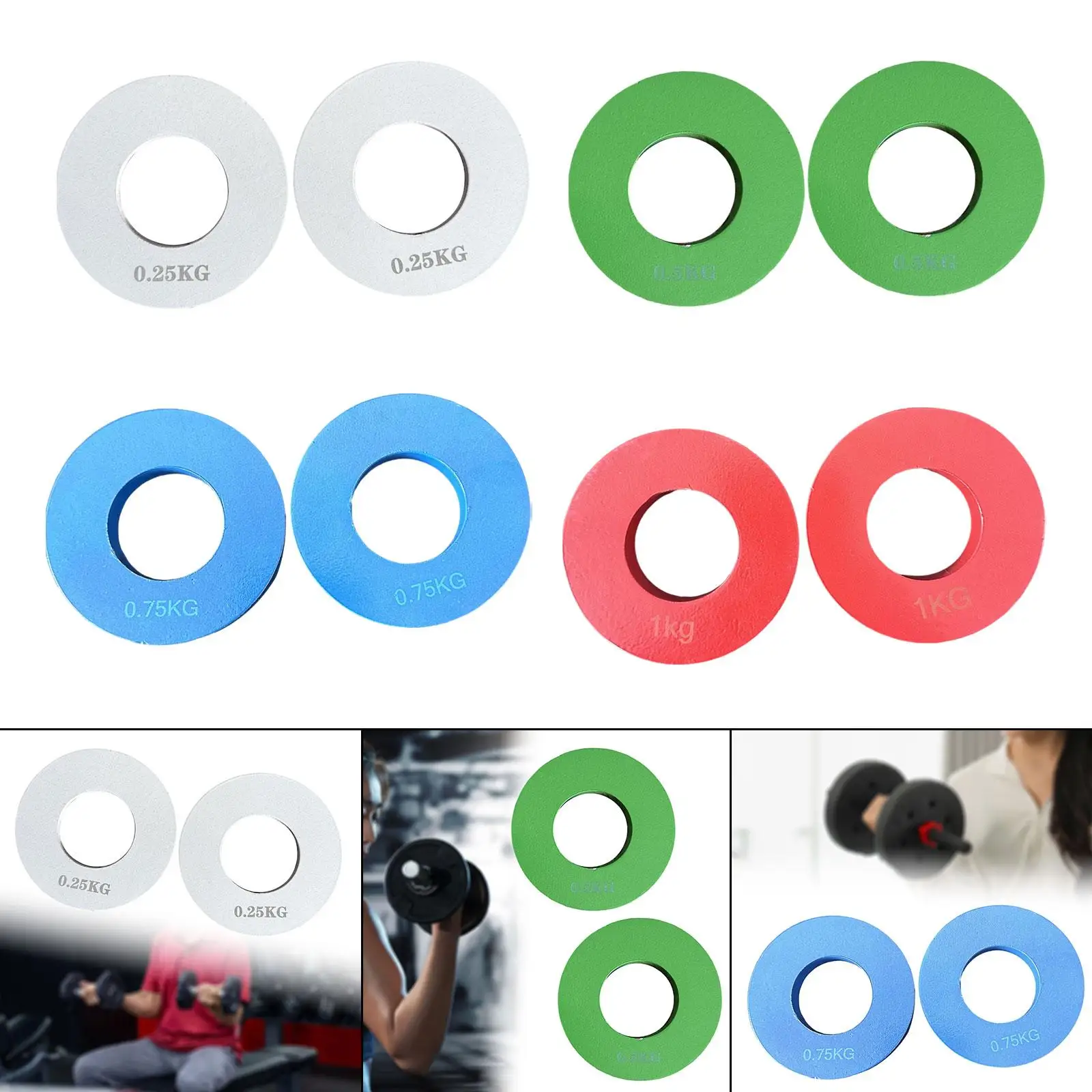 2 Pieces Barbell Plates Easy to Store Steel Convenient Use Easy to Attach Weight Plate Small Change Plate Fitness Professionals