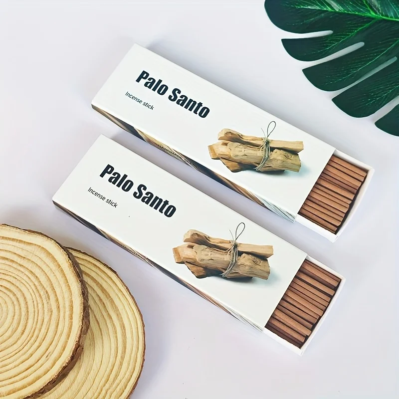 30 Palo Santo Sticks White Sage Cedar Coffee-Scented Sticks Thickened 2.7mm Diameter Natural Aromatherapy Suitable for Yoga Meditation Purification Gift-Giving