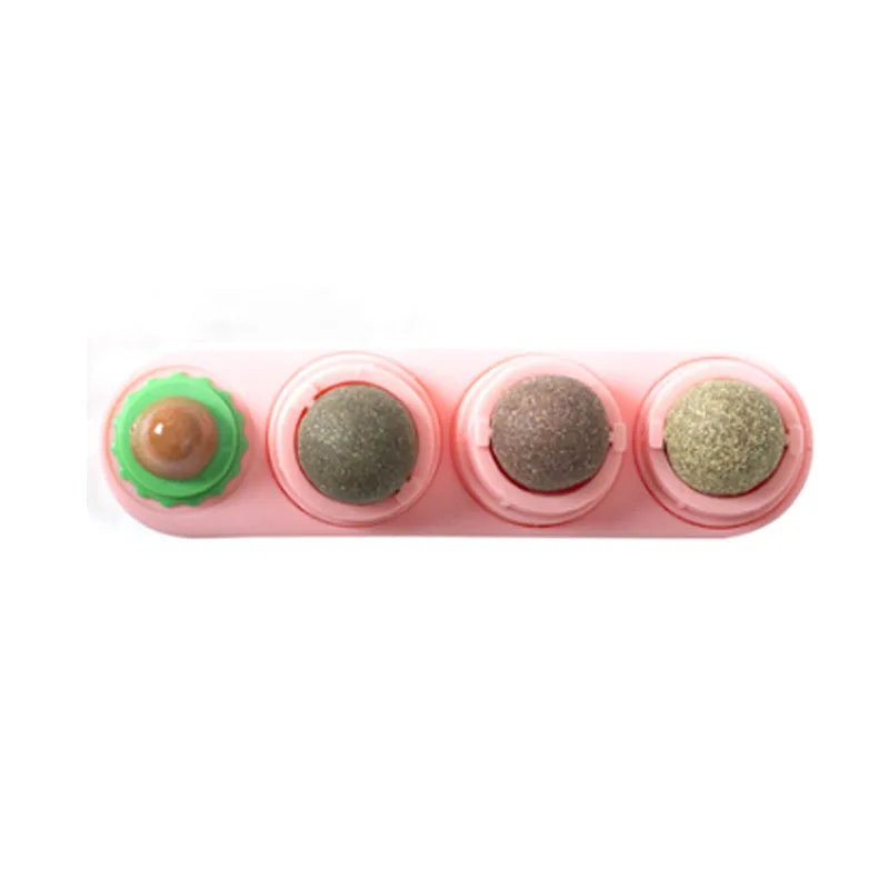 jolly egg dog toy Nutrition Cat Catnip Ball Dust Cover Round Safe Catnip Snack Lick Candy Vitamin Pudding Catnip Lollipop For Cat Kitten Ragdoll remote control dog toy Toys