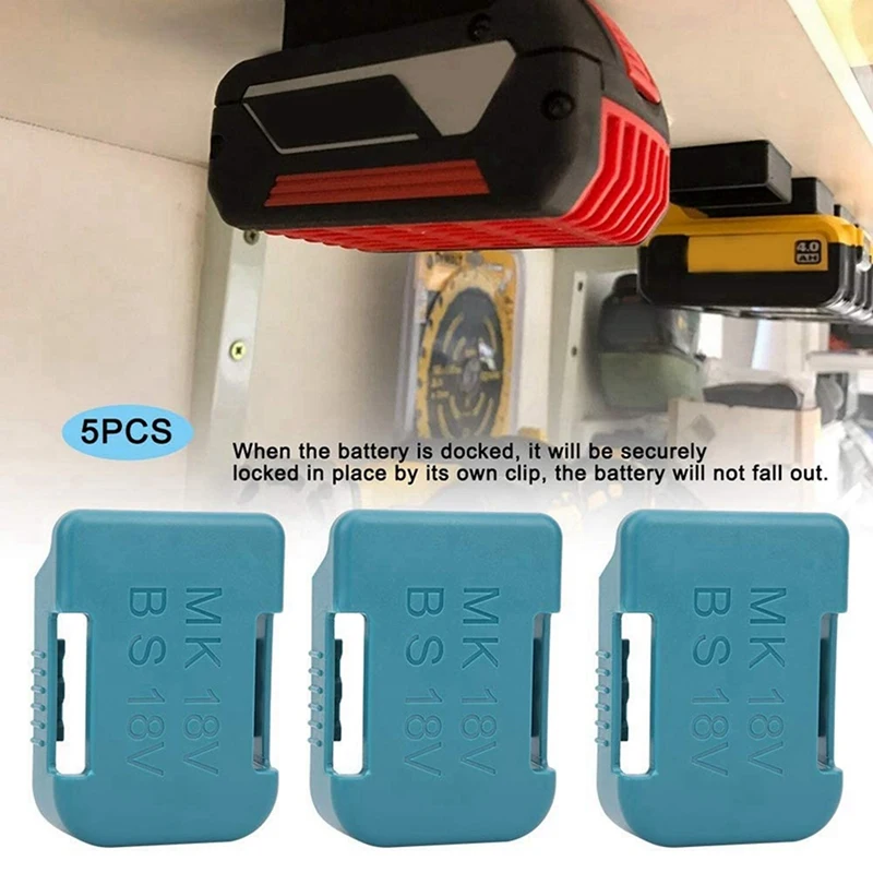 Makita 18V 고정 장치 용 배터리 스토리지 랙 배터리 홀더 케이스 (파란색), 50 개입