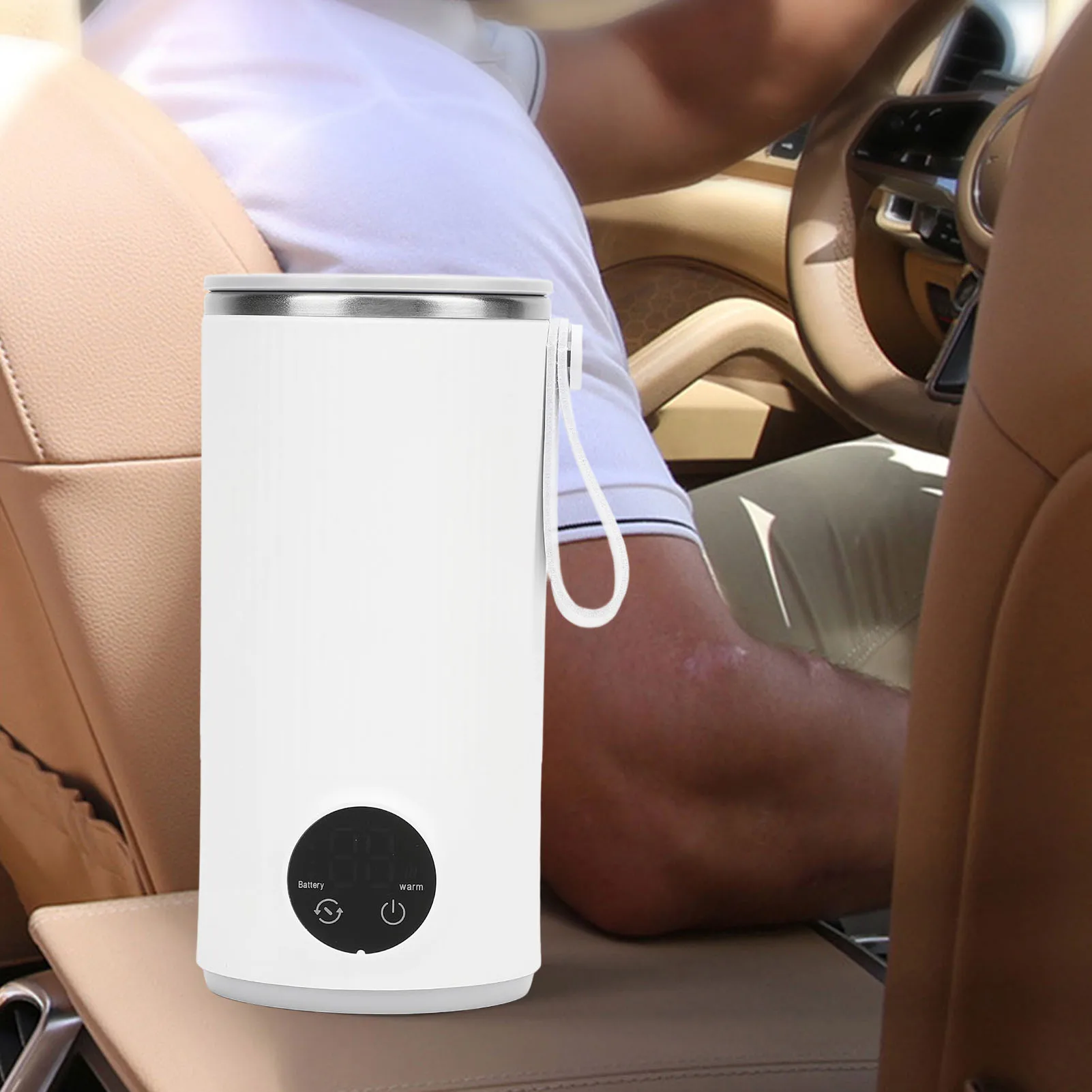 Travel Electric Kettle Cordless Fast Heating 400ML Portable Hot Water Boiler Stainless Steel 6000mah Rechargeable for Outdoor 2