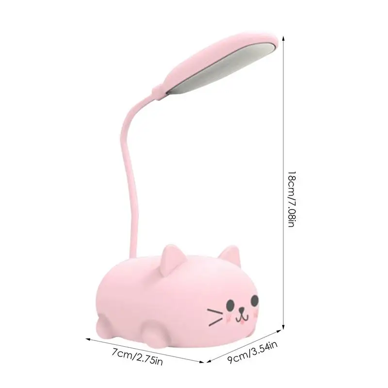Mini Cat USB Lamp LED Cute Animal Night Light Rechargeable Table Lamp Bedside Eye Caring Reading Lights Bedrooms