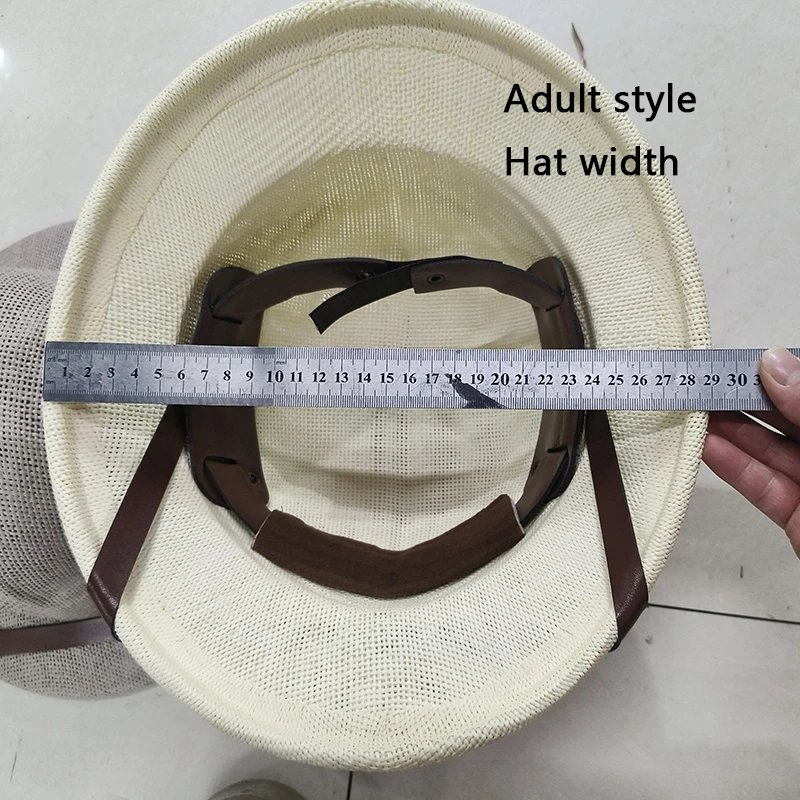 S406b63dd92604d6eabbfe8f0f405c833E New Straw Helmet Pith Fedora Hats for Babies, Kids, Women, Men Vietnam War Army Sun Hat Dad Boater Bucket Hats Safari Jungle Miners Cap Mallzona