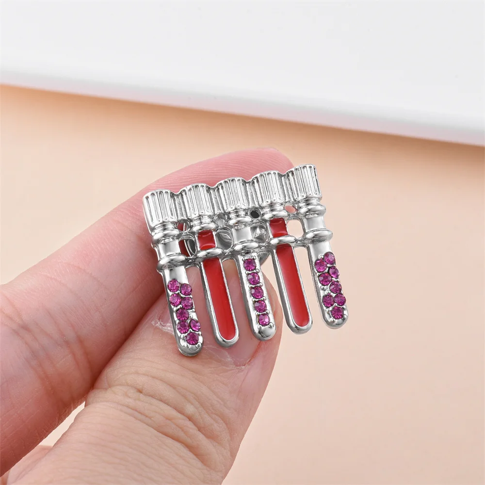 Test Tube Enamel Pin Classic Retro Science Equipment Brooch Badge Collection Jewelry Scientific Research Party Gifts p4989 dongmanli retro television hard enamel pins brooch women lapel backpack bags badge horror movie jewelry gifts