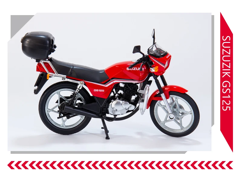 1:12 Suzuki GS125 Motorcycle Diecast Model Alloy Simulation Ornament 