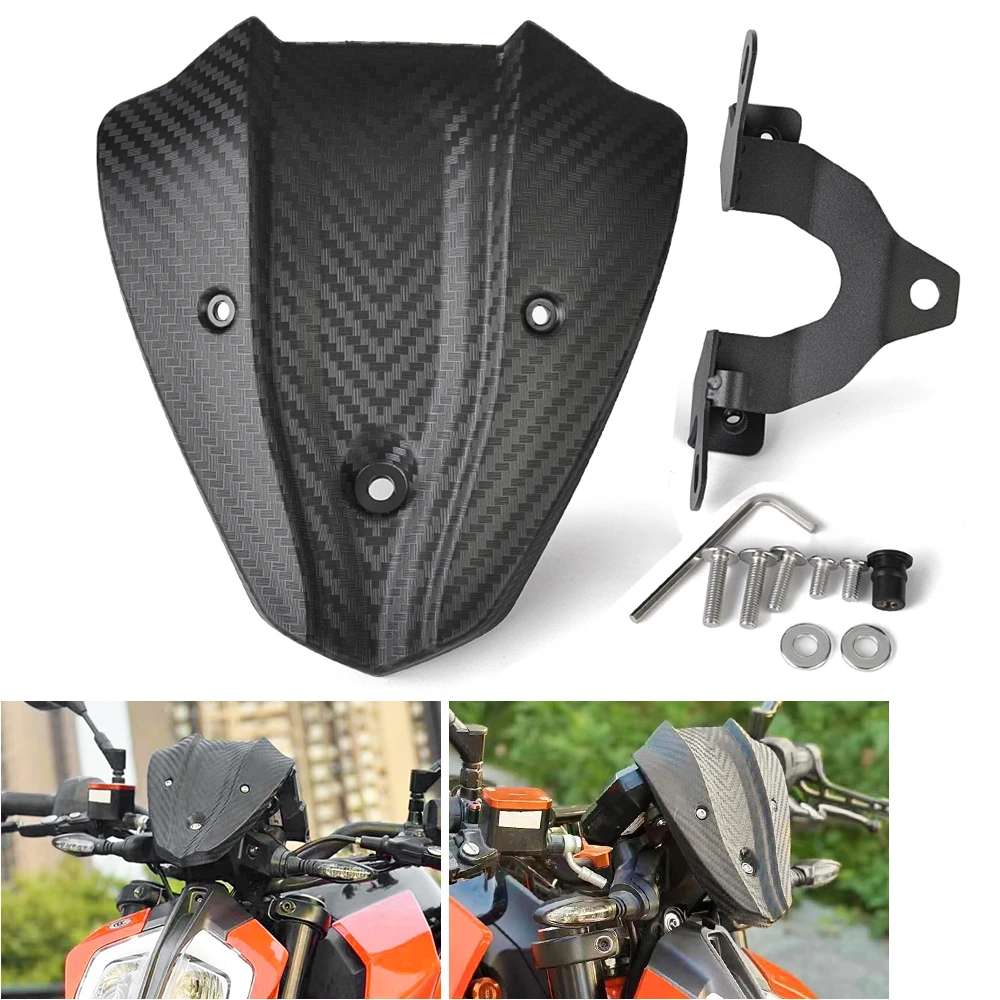 

DUKE390 Windshield Windscreen Airflow Wind Deflector FOR 390 Duke 390Duke 2017 2018 2019 2020 2021 2022 2023