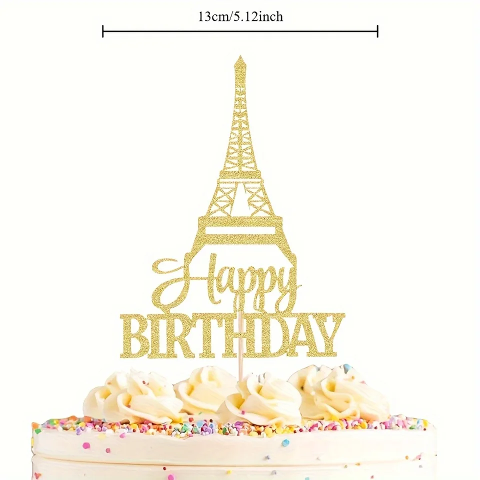 Eiffel Tower Cake Topper for Birthday Parties