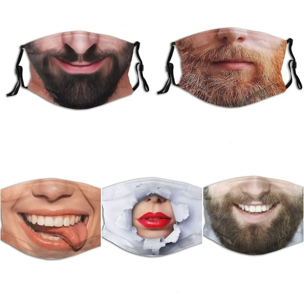 3D Funny Expression Breathable Cotton Cosplay Mask - Unique Party Gift