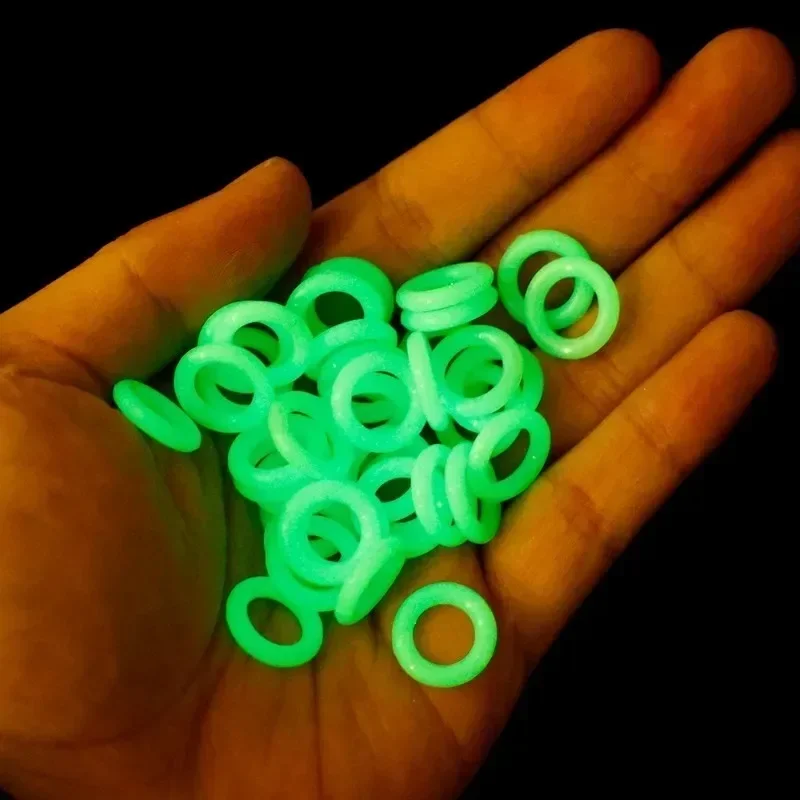 Fluorescent Silicone Tent Nail Ring 10/100PCS camping tent accessories