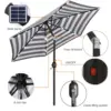 7.5 ft Solar Umbrella, 18 LED Lighted Patio Umbrella, Table Market Umbrella 2