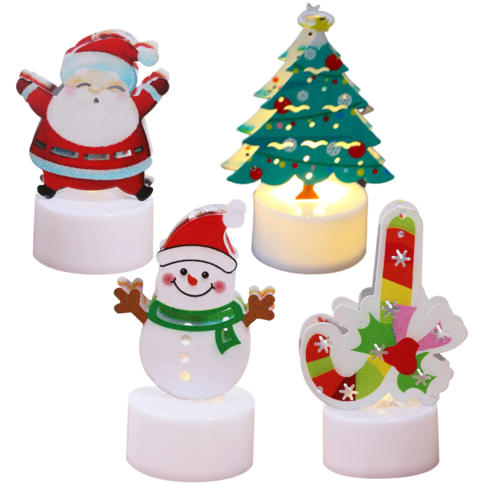 

Мини-фигурки в виде Санта-Клауса, снеговика, 4 шт.