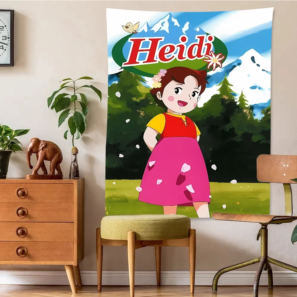 Cartoon Heidi Geburtstag Party Dekoration Requisiten Kulissen Kinder Alles Gute zum Geburtstag Fotografie Hintergrund Baby Dusche Liefert