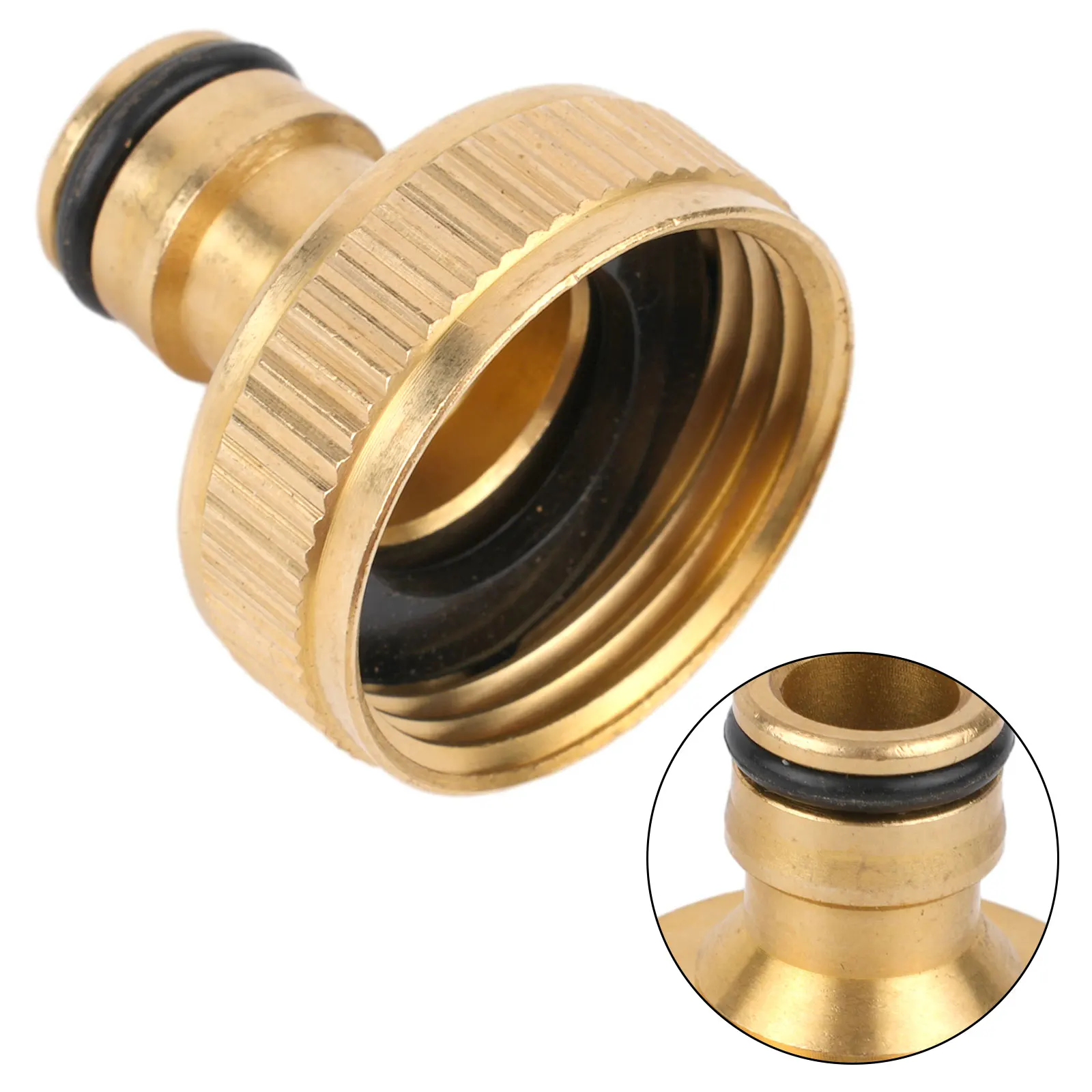 

Fitting Hose Tap Connector Garden Adapter Golden Tap Faucet Water Pipe Connector Accessories Brass+Rubber Durable